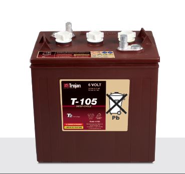 Trojan T-105 Golf Cart Battery free delivery to most locations in the lower 48 States*. 