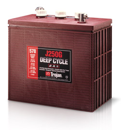 Trojan J205G Deep Cycle Battery, Free Delivery to many locations in the Northeast.