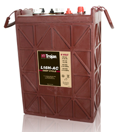 Trojan L16H-AC Deep Cycle 435Ah Battery for Off Grid Systems Free Delivery to many locations in the Northeast.
