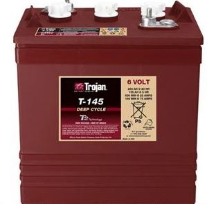  Trojan T-145 Golf cart Battery Free Delivery to most locations in the lower 48 States.